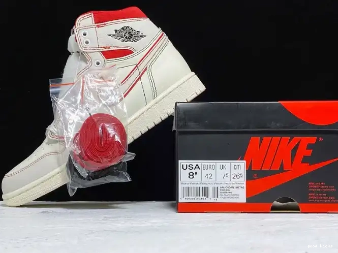 Rep Air Retro 1 Red Gym 555088-160 Jordan OG High 